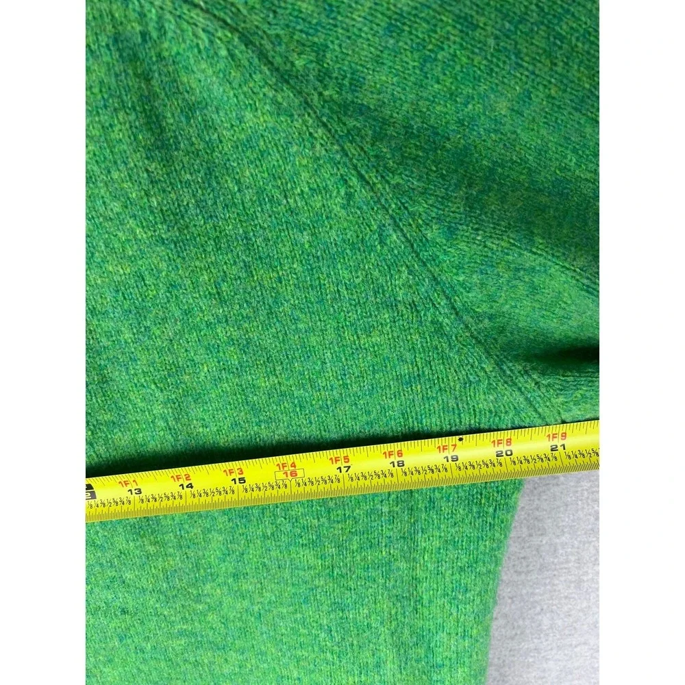 Peter Elliot New York Shetland Wool Sweater‎ Green Crewneck Made in UK Size 42